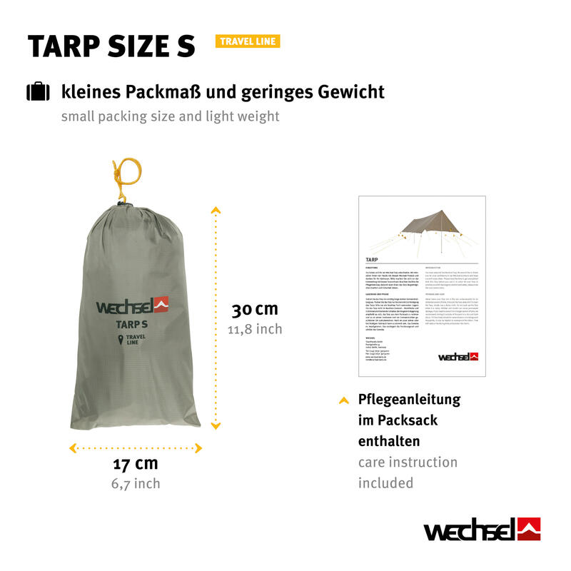 Tarp S Travel Line Camping Sonnensegel Vor Zelt Dach Plane Regenschutz