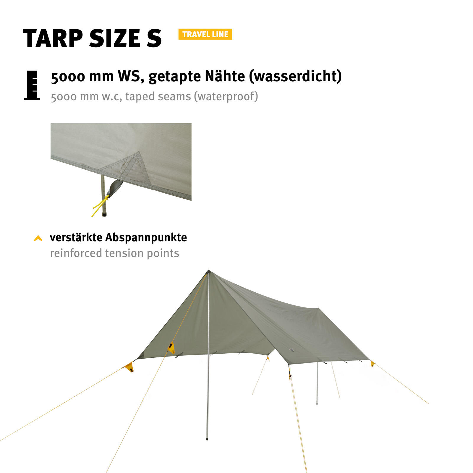 Tarp S Travel Line Camping Sonnensegel Vor Zelt Dach Plane Regenschutz 5/7