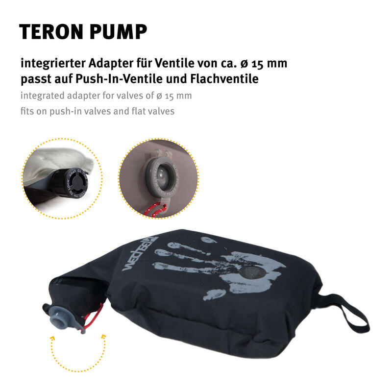 Pompe à main Teron Pump air Mousse Pour tapis de camping Matelas sol