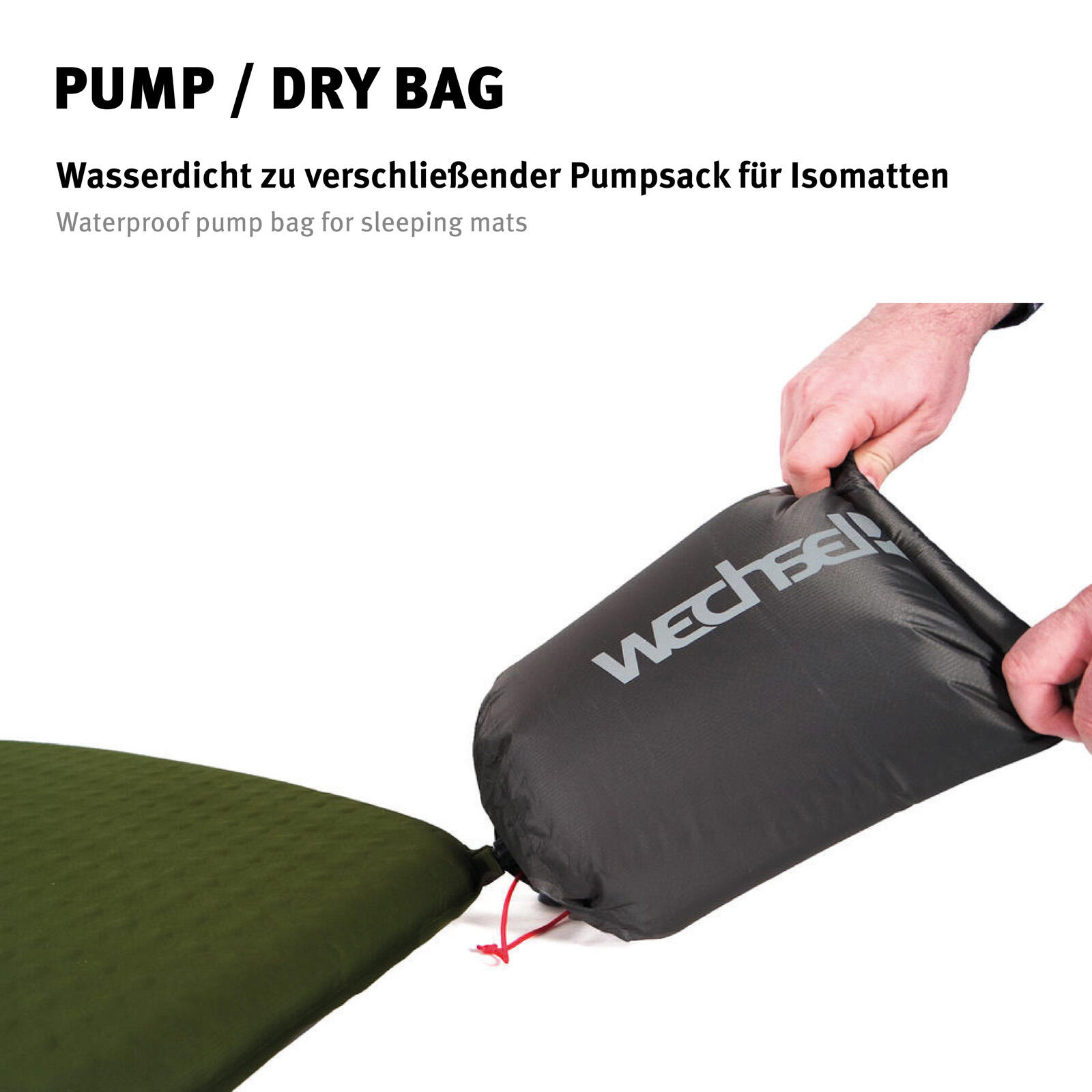Isomatten Pumpsack Dry Bag Roll Pack Sack Beutel Luft Pumpe Matratze 3/4