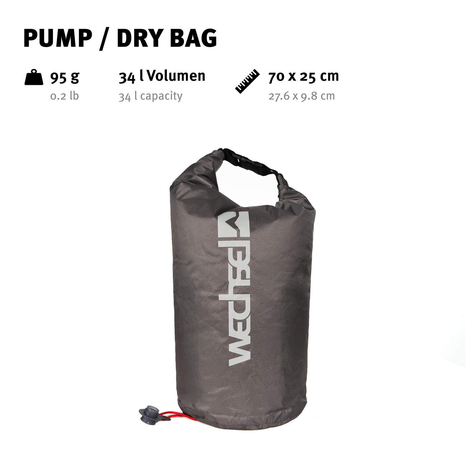 Isomatten Pumpsack Dry Bag Roll Pack Sack Beutel Luft Pumpe Matratze 2/4