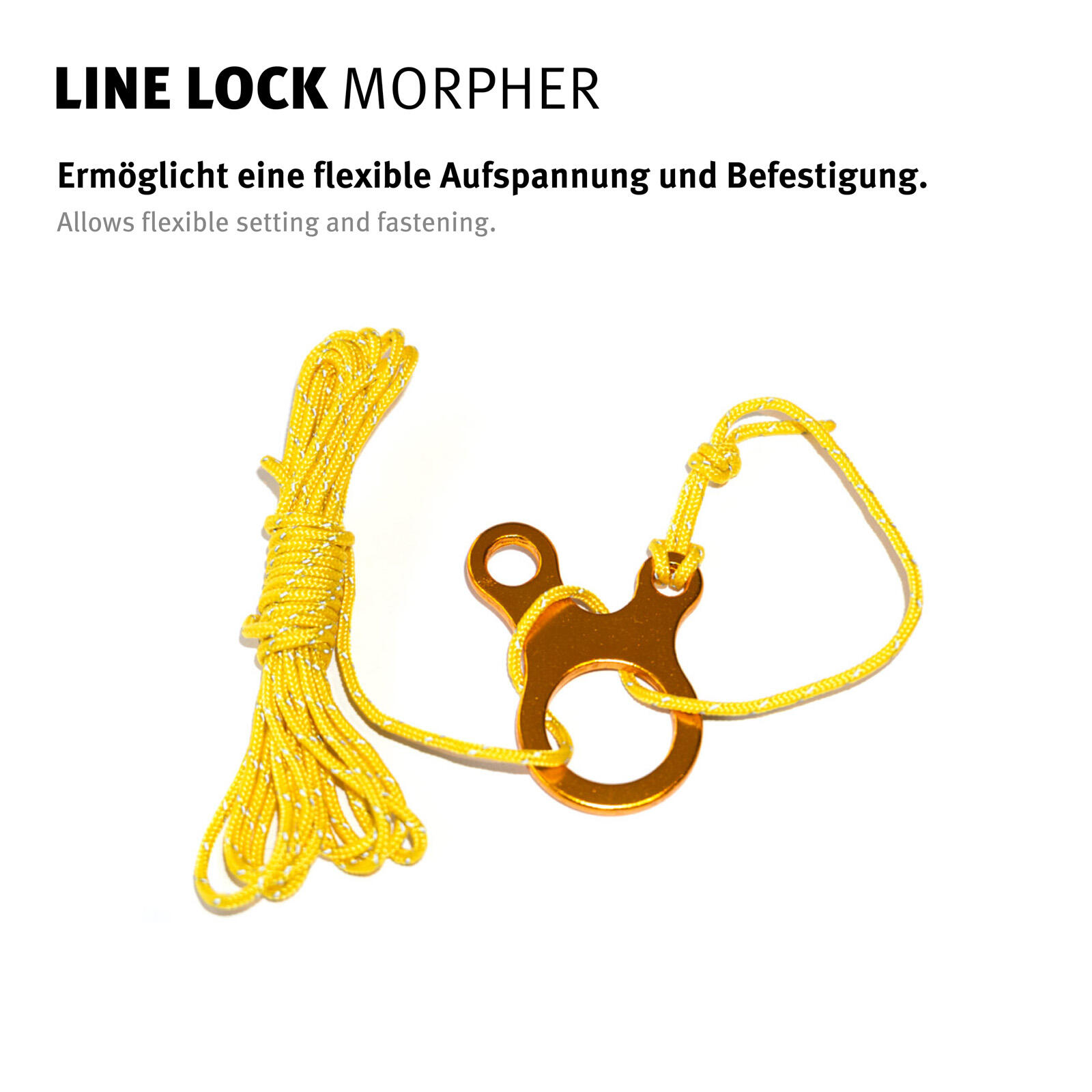 Tensor de cuerda Morpher Set Dyneema Guy Line Stopper 4x tensioner 4/5