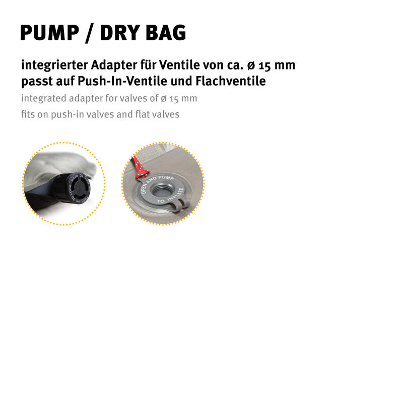 Isomatten Pumpsack Dry Bag Roll Pack Sack Beutel Luft Pumpe Matratze