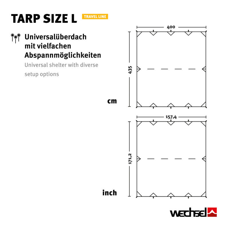 Tarp L Travel Line Camping Voile d'ombrage Auvent Toit Bâche