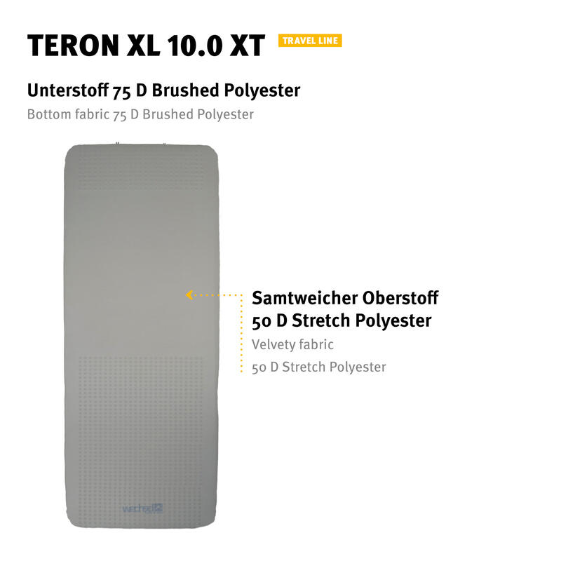 Isomatte Teron XL 10.0 XT Luftbett Kasten Matratze Selbstaufblasend