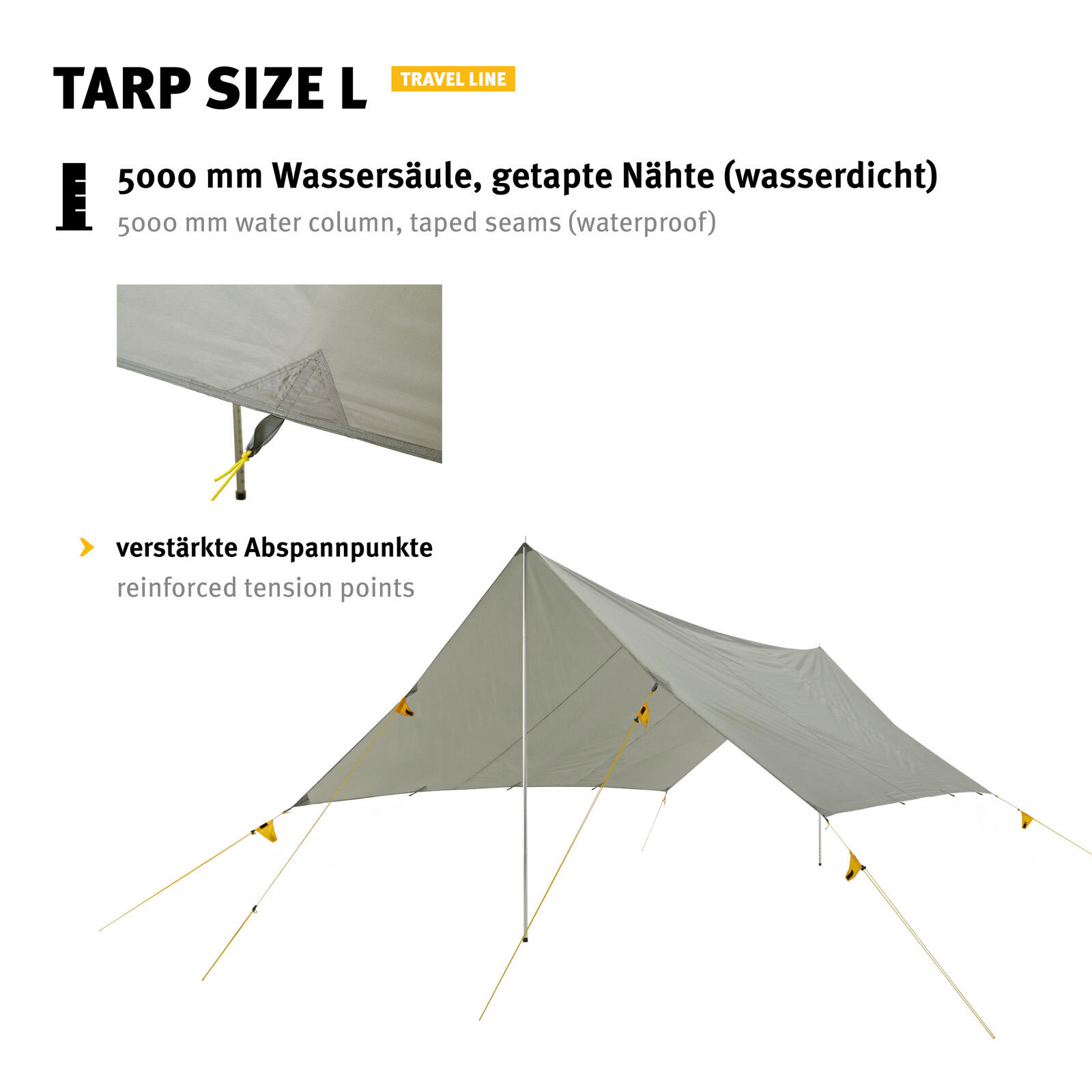 Tarp L Travel Line Camping Sonnensegel Vor Zelt Dach Plane Regenschutz 5/7