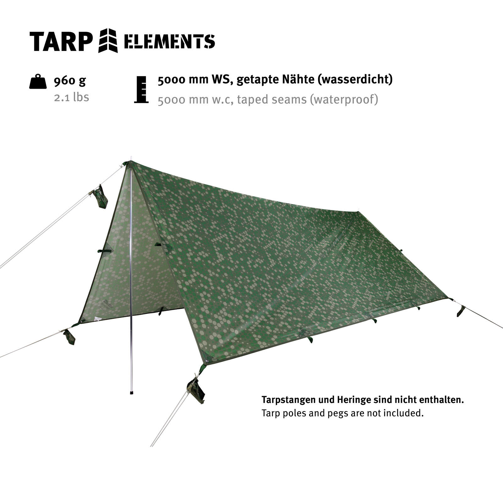 Tarp Elements Camping Sonnensegel Vor Zelt Dach Plane Regenschutz Leicht 4/7