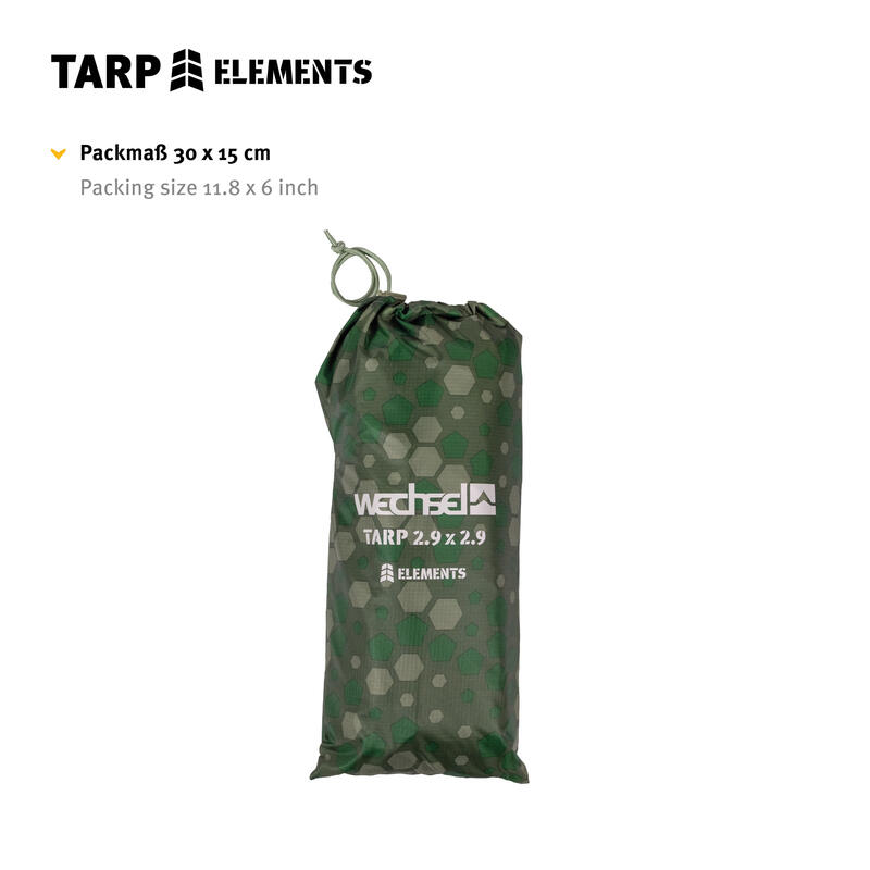 Tarp Elements Camping Voile d'ombrage Auvent Toit Bâche Léger