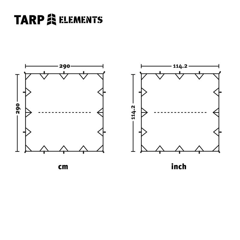 Tarp Elements Camping Voile d'ombrage Auvent Toit Bâche Léger