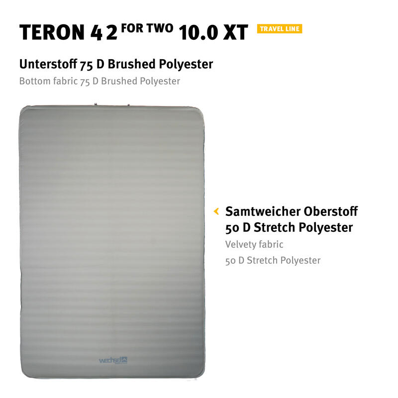 Doppel Isomatte Teron 42 10.0 XT 2 Personen Luftbett XL Selbstaufblasend