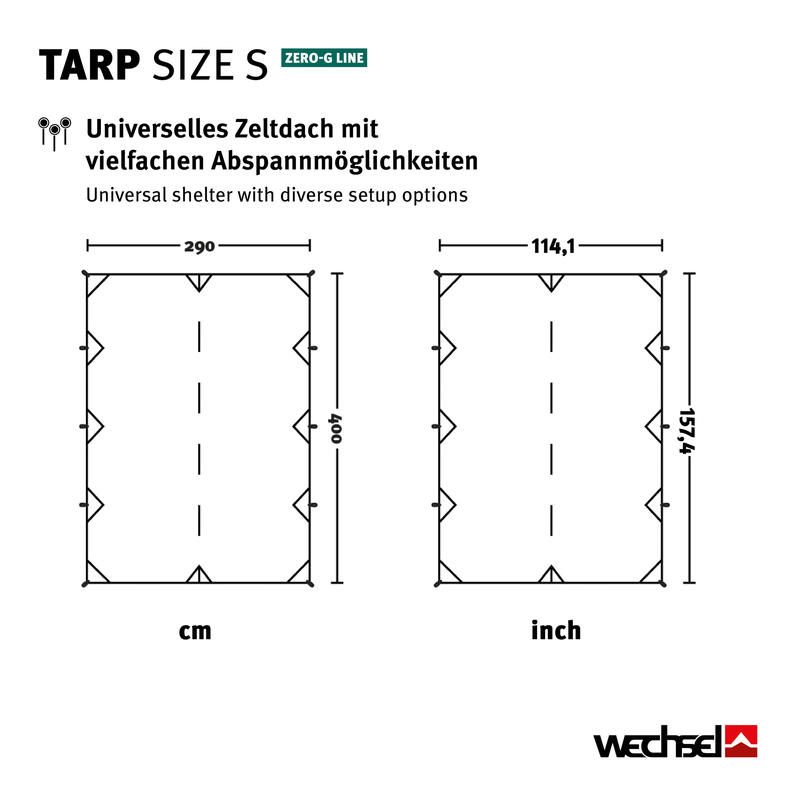 Tarp S Zero-G Camping Voile d'ombrage Auvent Toit Bâche Nylon