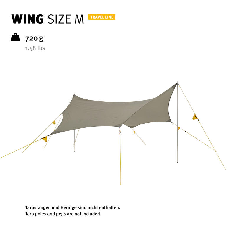 Tarp Wing M Camping Voile d'ombrage Auvent Toit Bâche Léger