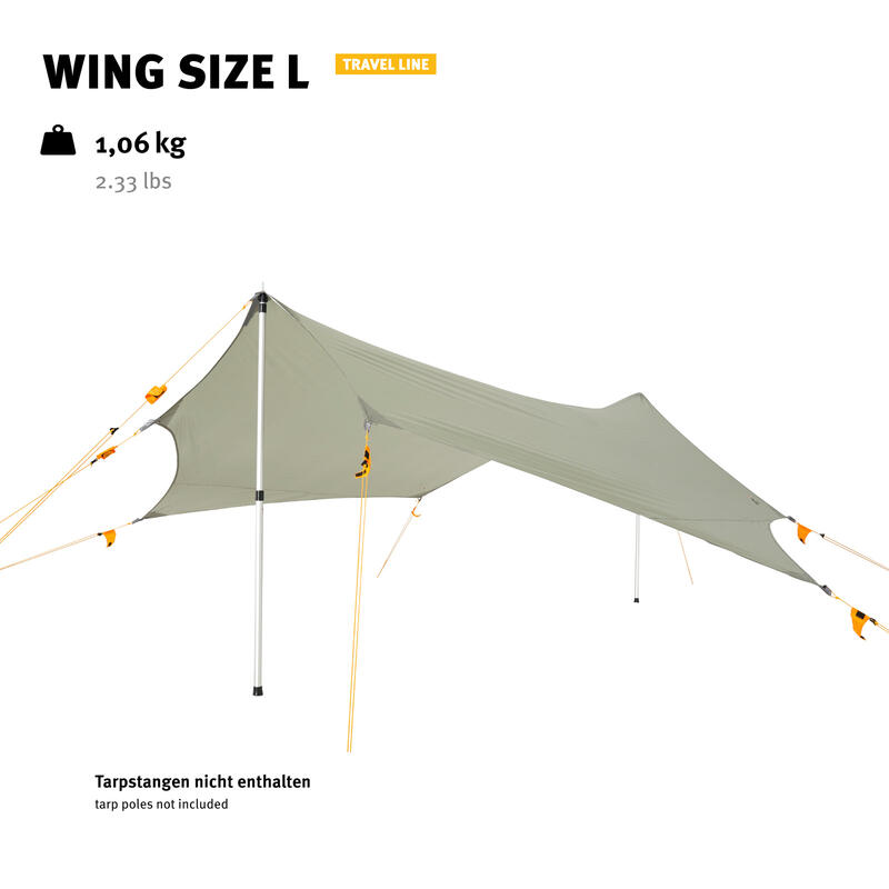 Tarp Wing L Camping Voile de soleil Auvent Toit Bâche Léger