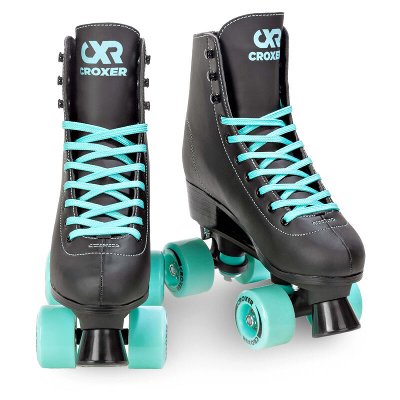 Patines Retro Clásicos Alessa Negro/Menta