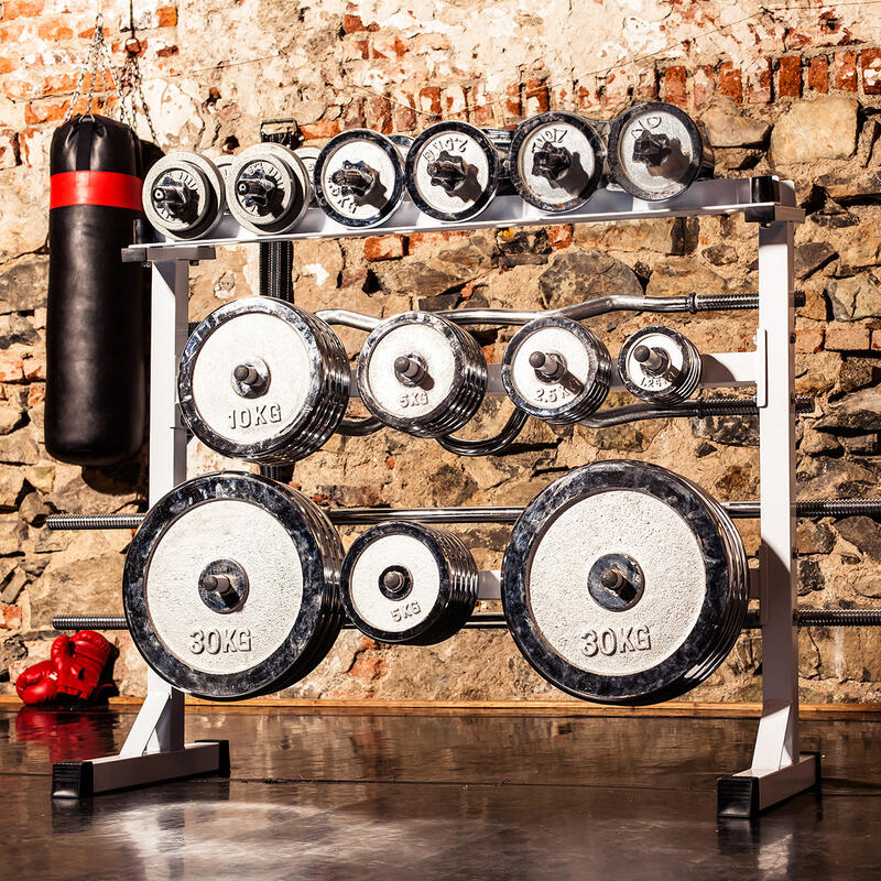 6 x 5KG DISQUES DE POIDS CHROMÉS | DIAMETRE 31 MM | MUSCULATION