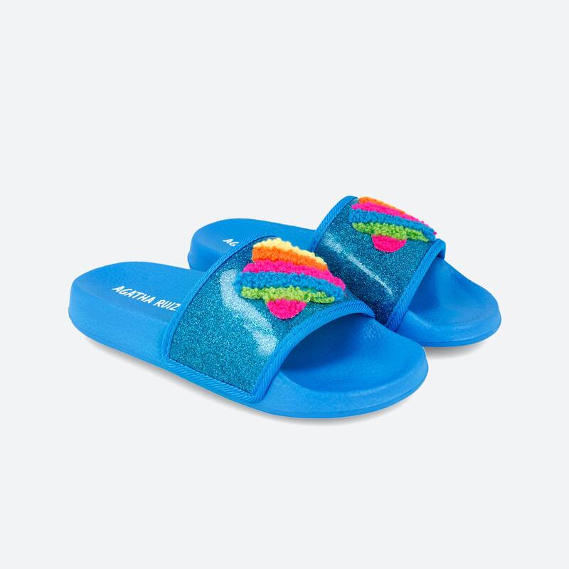 Claquettes Agatha Ruiz De La Prada Modèle 242990a Couleur Bleu