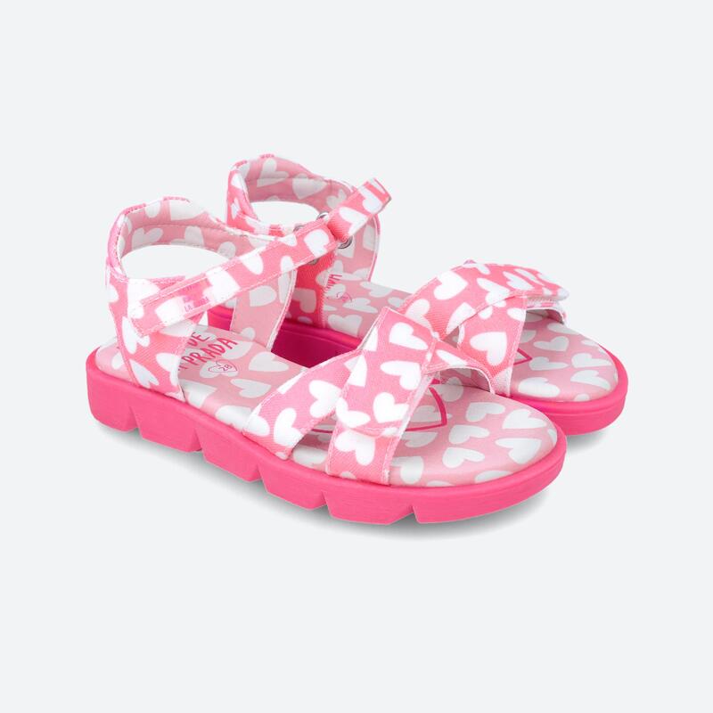 Sandalias Niña Agatha Ruiz De La Prada 242970A Rosas con Cierre Adherente