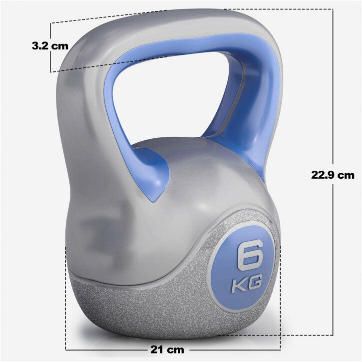 KETTLBELLS REVETEMENT EN PLASTIQUE | FITNESS ET MUSCULATION | LOT DE 3,6 ET 8KG 6/7