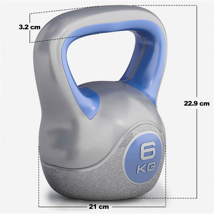 KETTLBELLS REVETEMENT EN PLASTIQUE | FITNESS ET MUSCULATION | LOT DE 3,6 ET 8KG