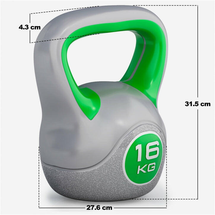 KETTLBELLS REVETEMENT EN PLASTIQUE | FITNESS ET MUSCULATION | 14KG ET 16KG 4/7
