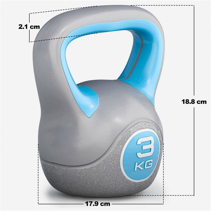KETTLBELLS REVETEMENT EN PLASTIQUE | FITNESS ET MUSCULATION | LOT DE 3,6 ET 8KG 5/7