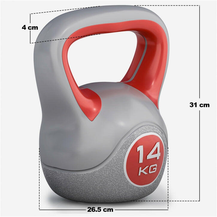 KETTLBELLS REVETEMENT EN PLASTIQUE | FITNESS ET MUSCULATION | 14KG ET 16KG 5/7