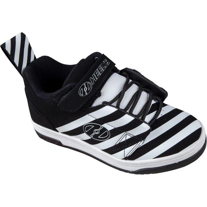 Rift Black/White/Stripe Kids Heely Shoe 4/4