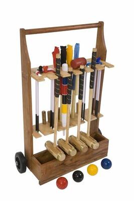 Junior executive croquet set - engels met rolwagen ontworpen in uk