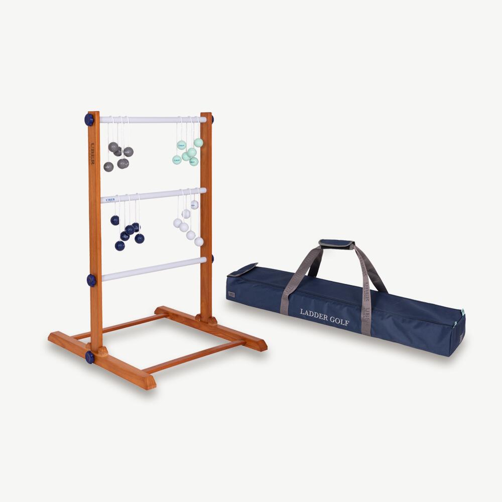 UBER GAMES Laddergolf – 3x2 echte bolas (groen/grijs) met luxe draagtas