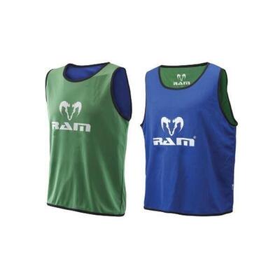 Training hesjes - maat l - dubbelzijdig - groen/blauw - 10 stuks