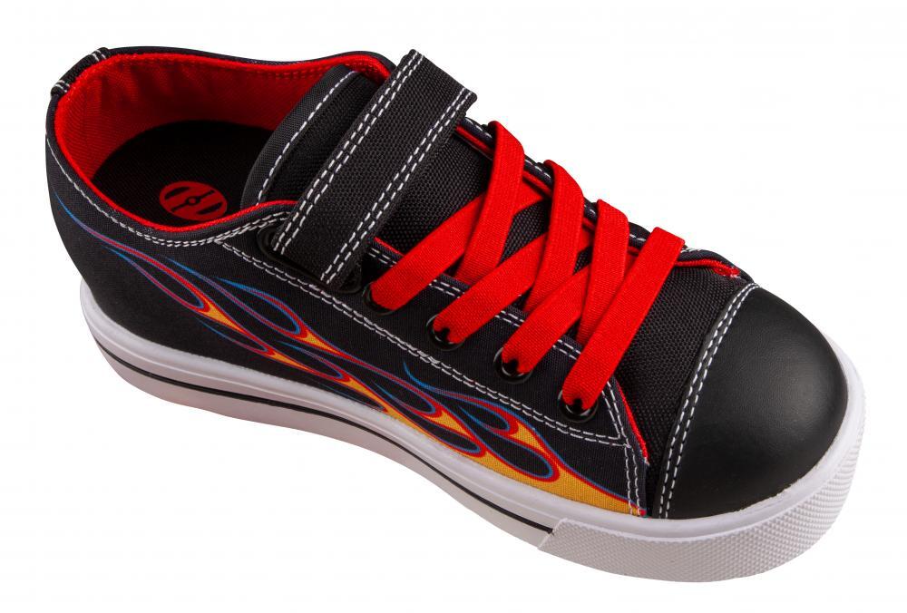 Snazzy Black/Yellow/Red/Flame Heely X2 Shoe 4/5