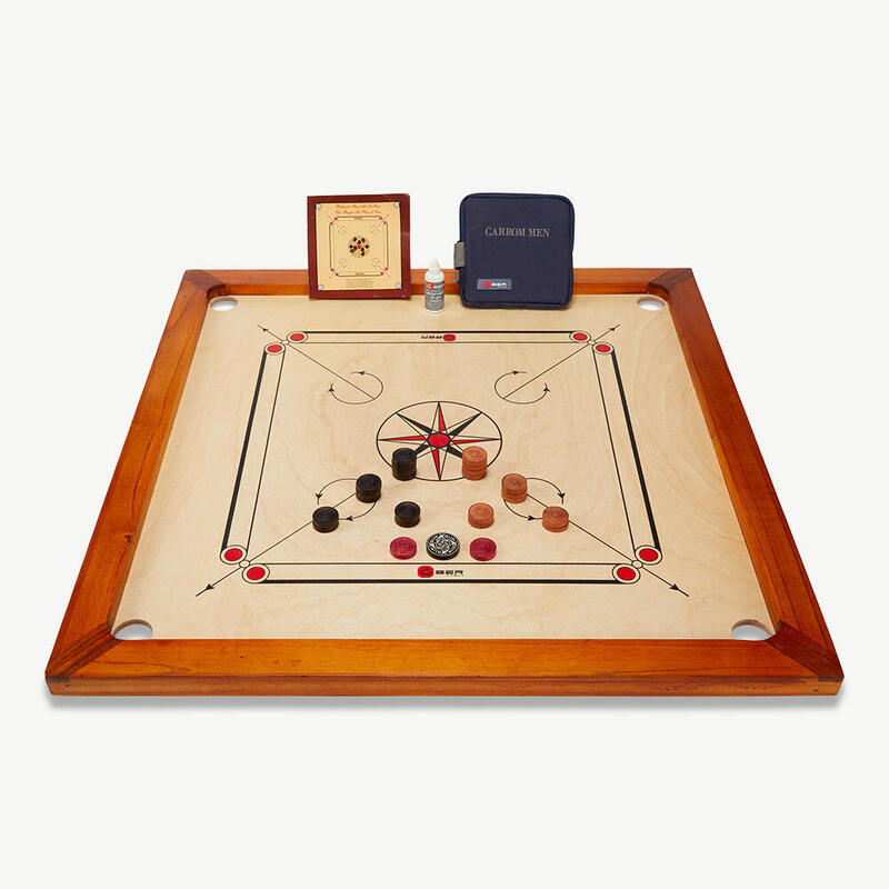 Carrom, ECO-hardhout  Junior - Portable Top en Prof. Ontworpen in India