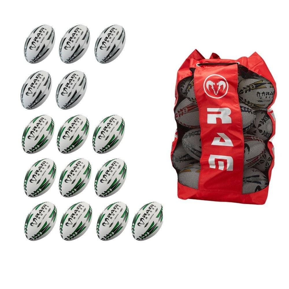 RAM RUGBY 15x Match & Pro 2.0 training bundel + Top en Prof. Nr. 1 Rugby Brand® - Size 4