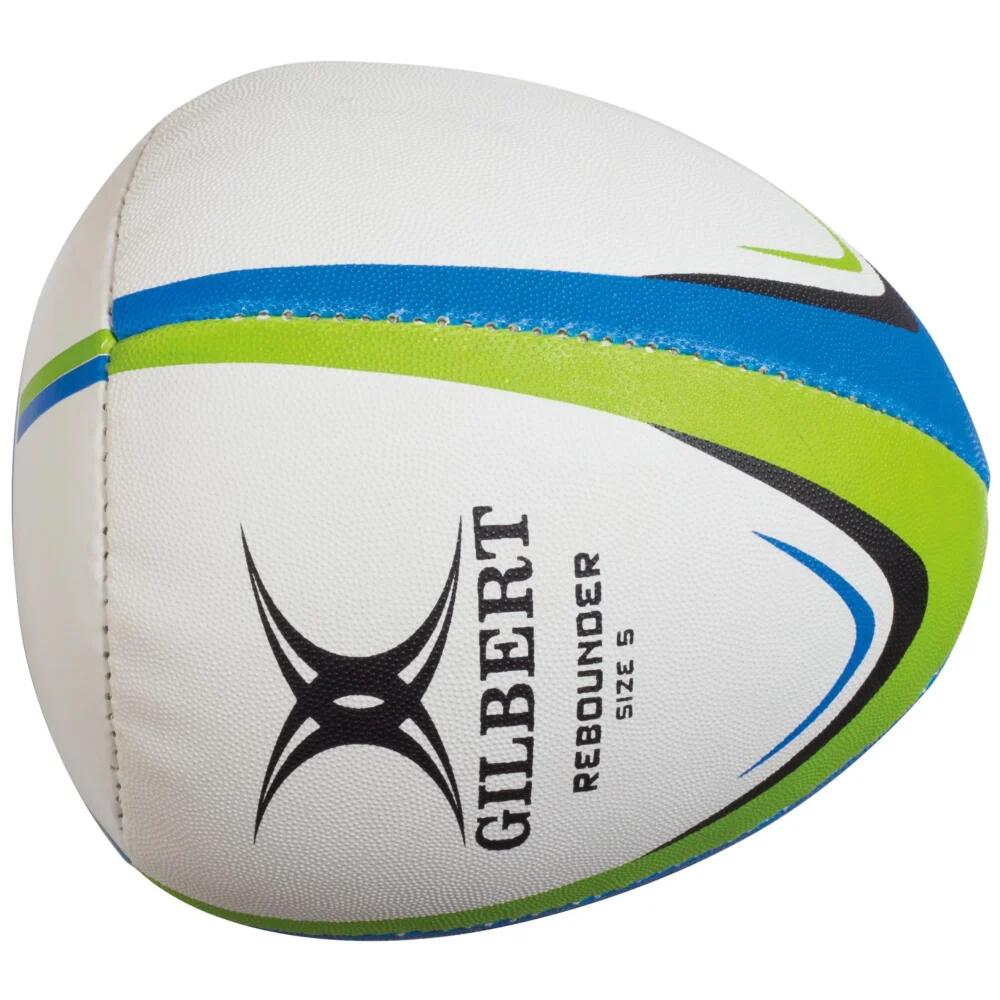 Gilbert - Ballon D'Entrainment Rebounder Taille 5 Gilbert - Ballon De Rugby - Blanc|bleu - Taille Unique - Decathlon