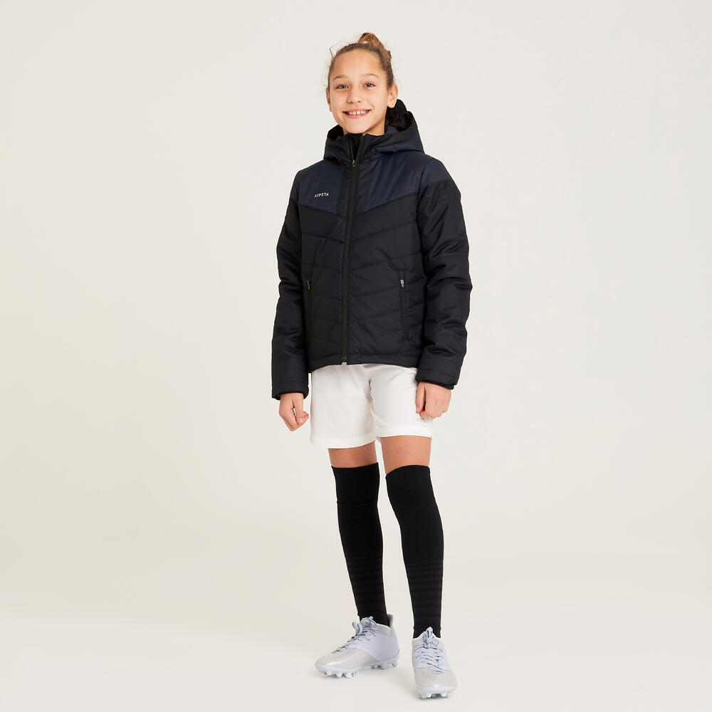 Refurbished Kids Short and Warm Football Jacket - Black - B Grade 3/4