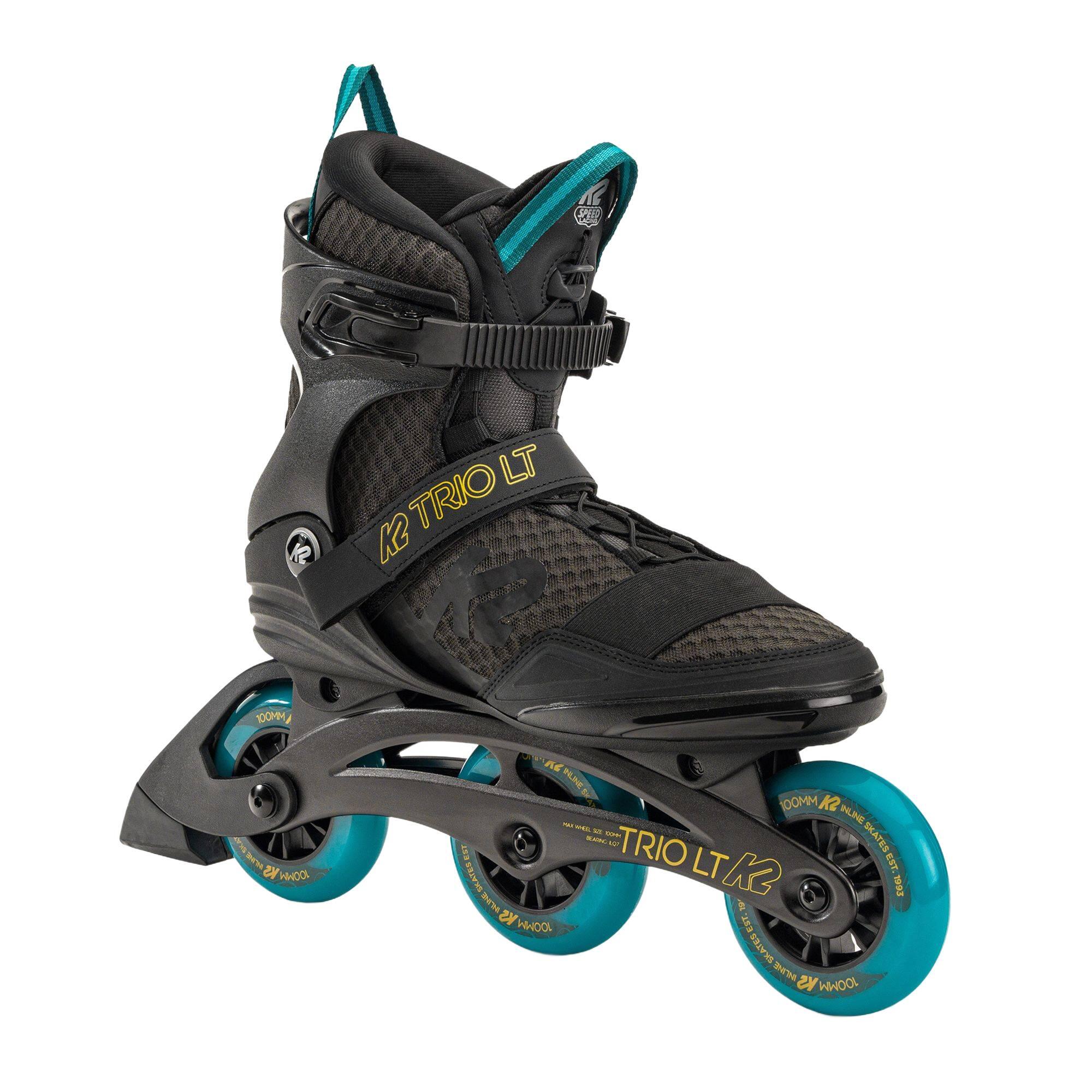 Patins à Roulettes K2 Trio LT 100 – Unisexe Fitness, Noir/bleu, Neufs