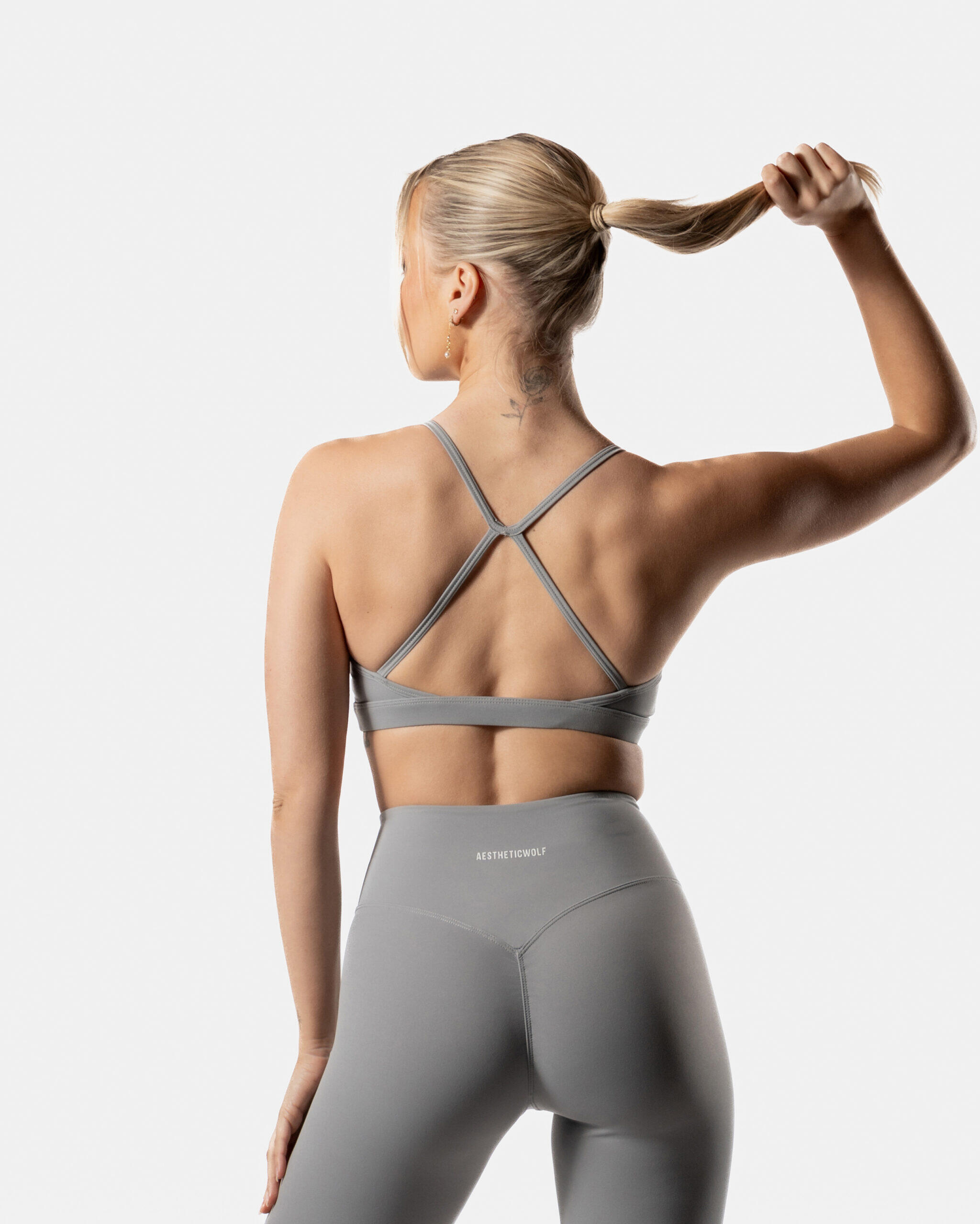 Dames sport-bh voor fitness en pilates met LuxForm-technologie grijs 3/6