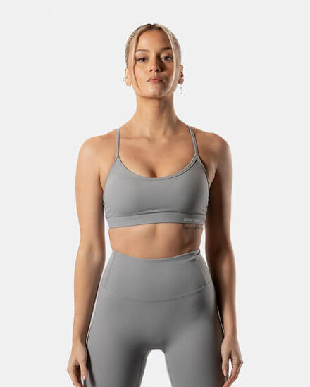 Brassière de sport femme pour fitness et pilates LuxForm gris