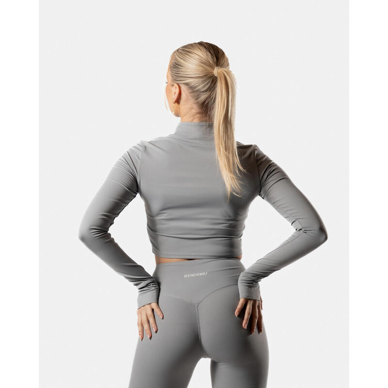 LuxForm Zip Jacket Fitness Dames Grijs - AW Active