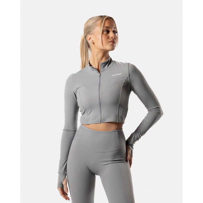 PUMA Studio Yogini Lite langarm Yogashirt Damen 18 - filtered ash M hier  kaufen bei