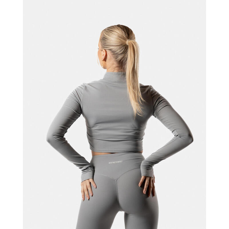 LuxForm Zip Jacket Fitness Mujer Gris - AW Active