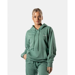 365 Sudadera con Capucha Oversized Fitness Mujer - Verde Crepúsculo - AW Active