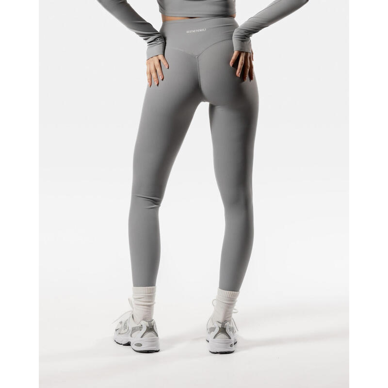 LuxForm Legging Fitness Femme Gris - Taille Haute - AW Active