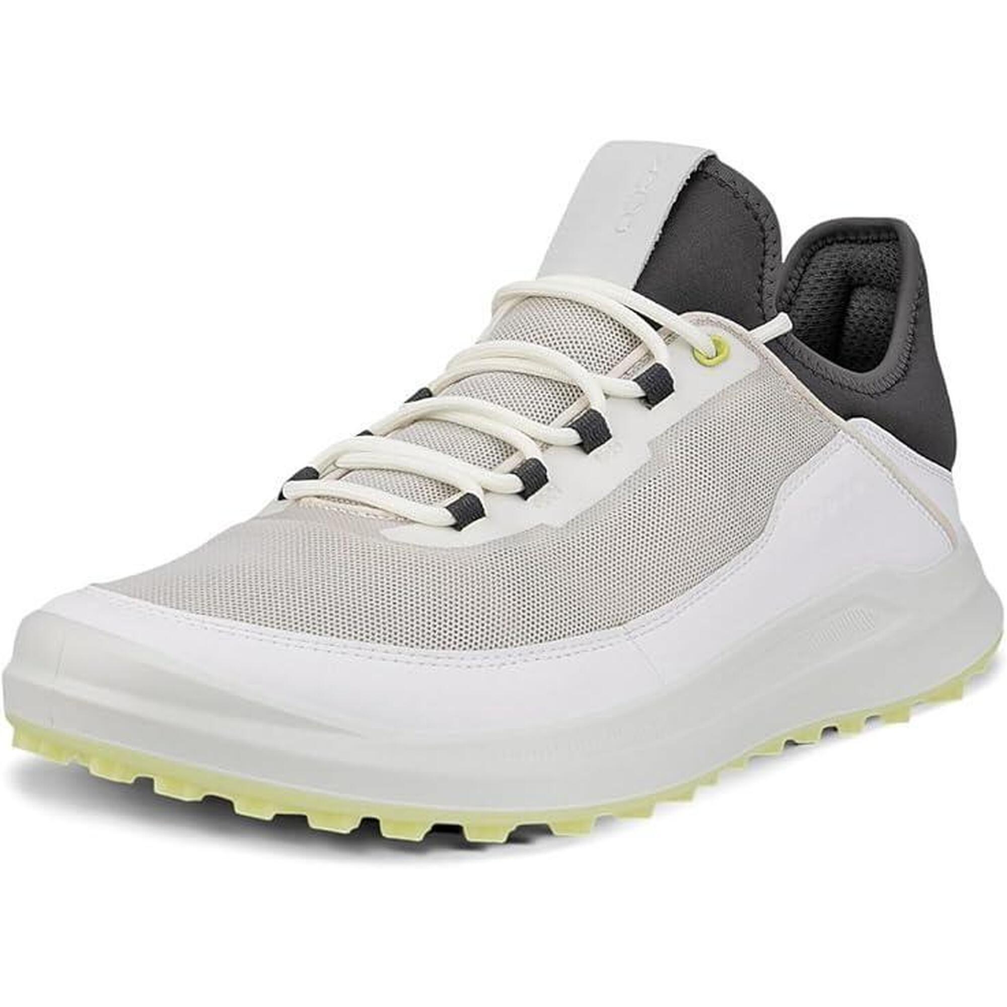 ECCO Core, Zapatos de Golf para Hombre, Cuero/Malla Impermeables, Blanco