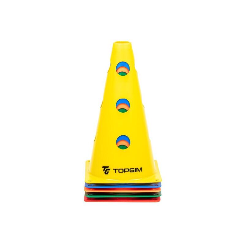 CONE PERFURADO BÁSICO (23cm - AMARELO)