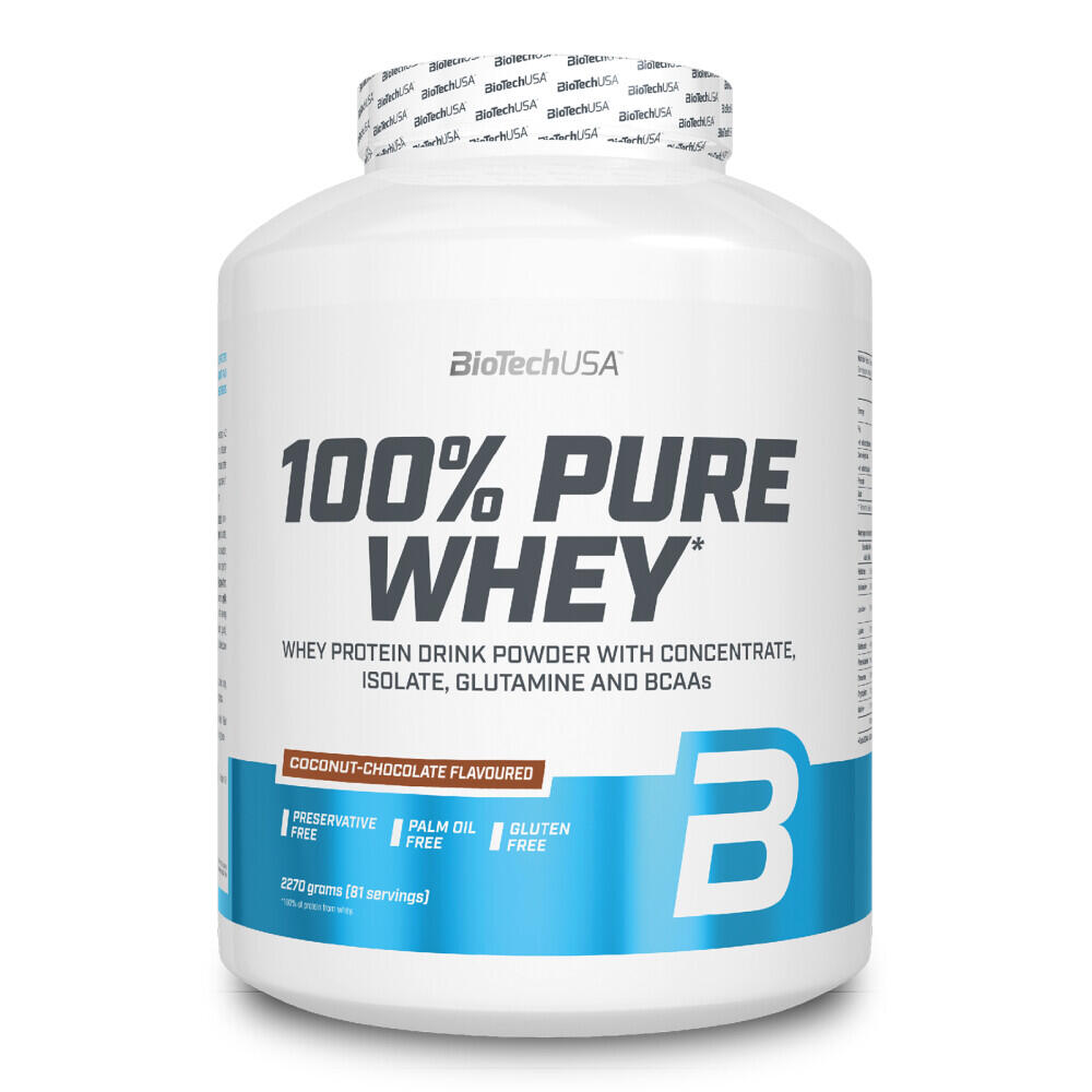 BIOTECHUSA Wei-eiwit - 100% Pure Wei (2,27kg) - Kokosnoot Chocolade
