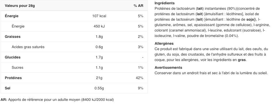 Whey concentrée - 100% Pure Whey - Caramel Salé 2/4