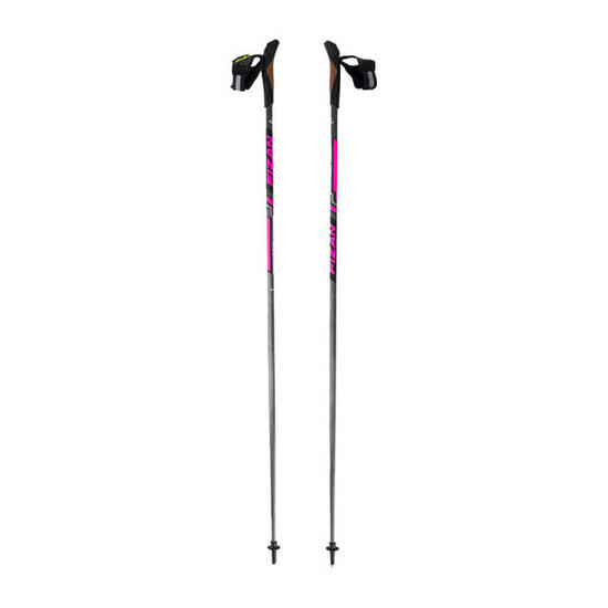 Bastoncini da nordic walking Fizan Runner nero e rosa S22 CA06 120 cm