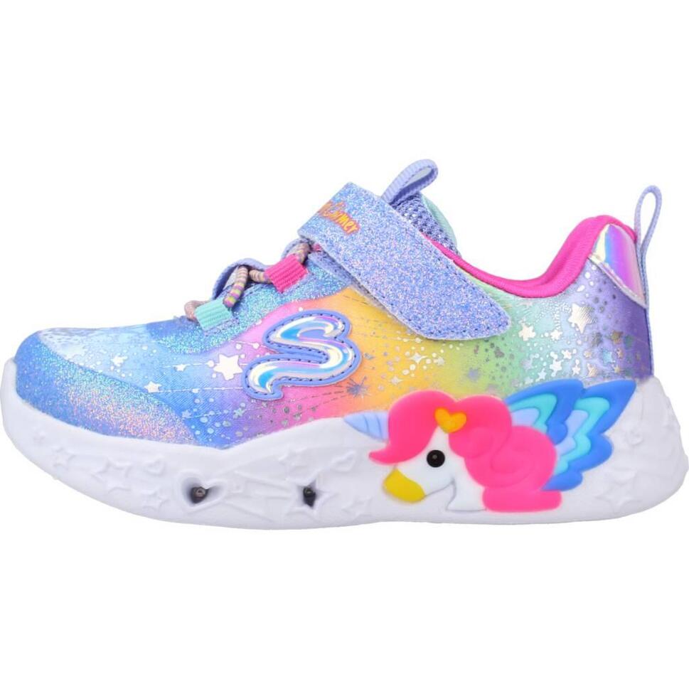Kapcie SKECHERS UNICORN CHARMER-TWILIGHT DR Niebieski
