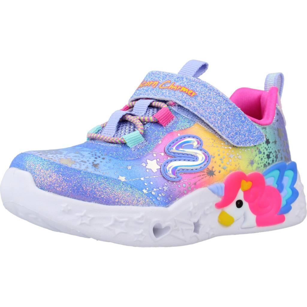 Kapcie SKECHERS UNICORN CHARMER-TWILIGHT DR Niebieski